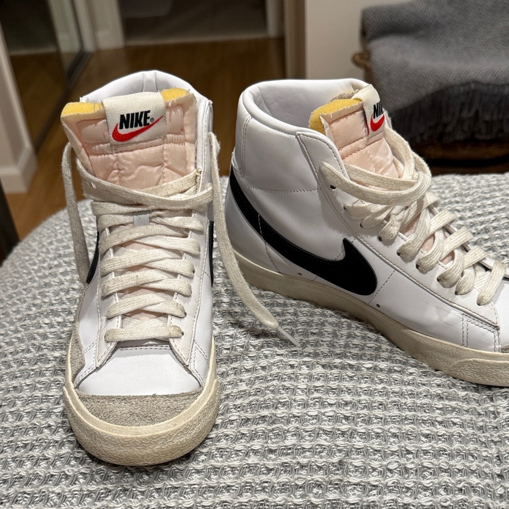 Nike Blazer White and Black High-Tops size 8